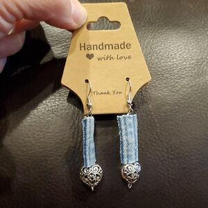 Handmade Silver and Blue Earrings